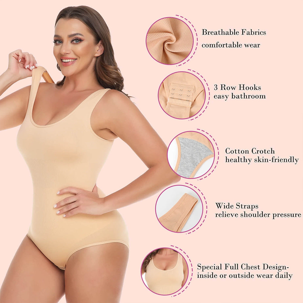 Large-sized cinched-waist, hip-lifting and body-hugging underwear