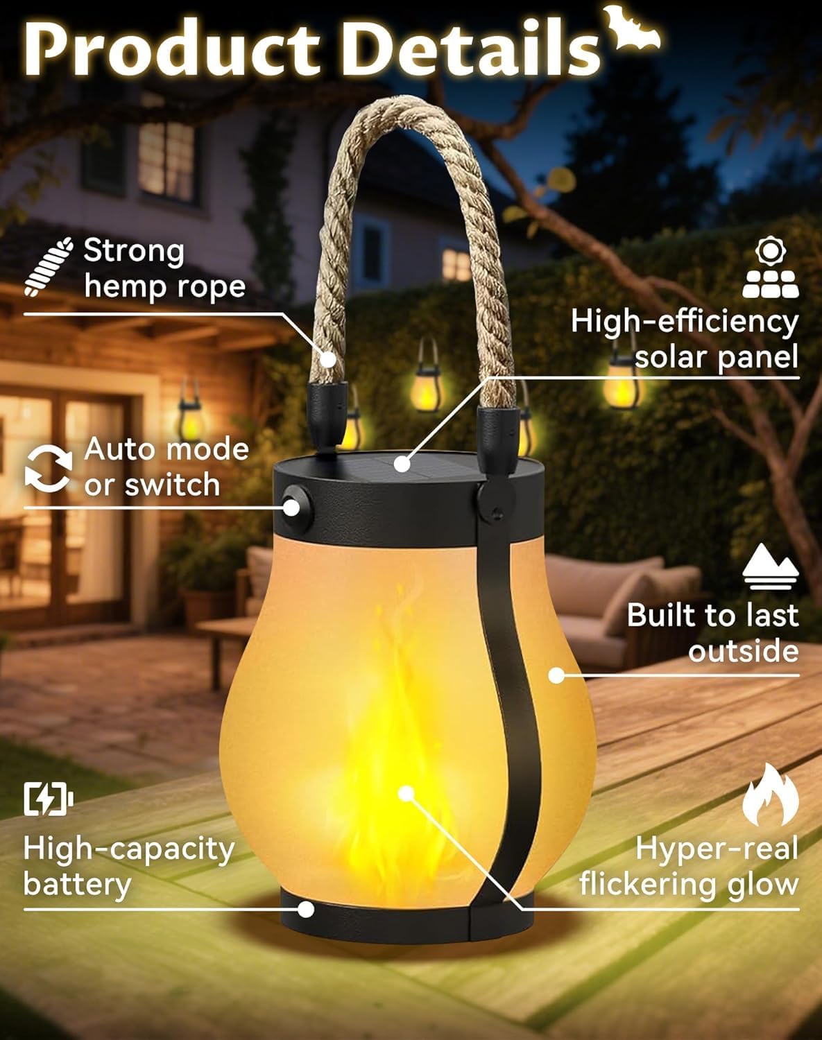 Solar Lantern Outdoor Lights