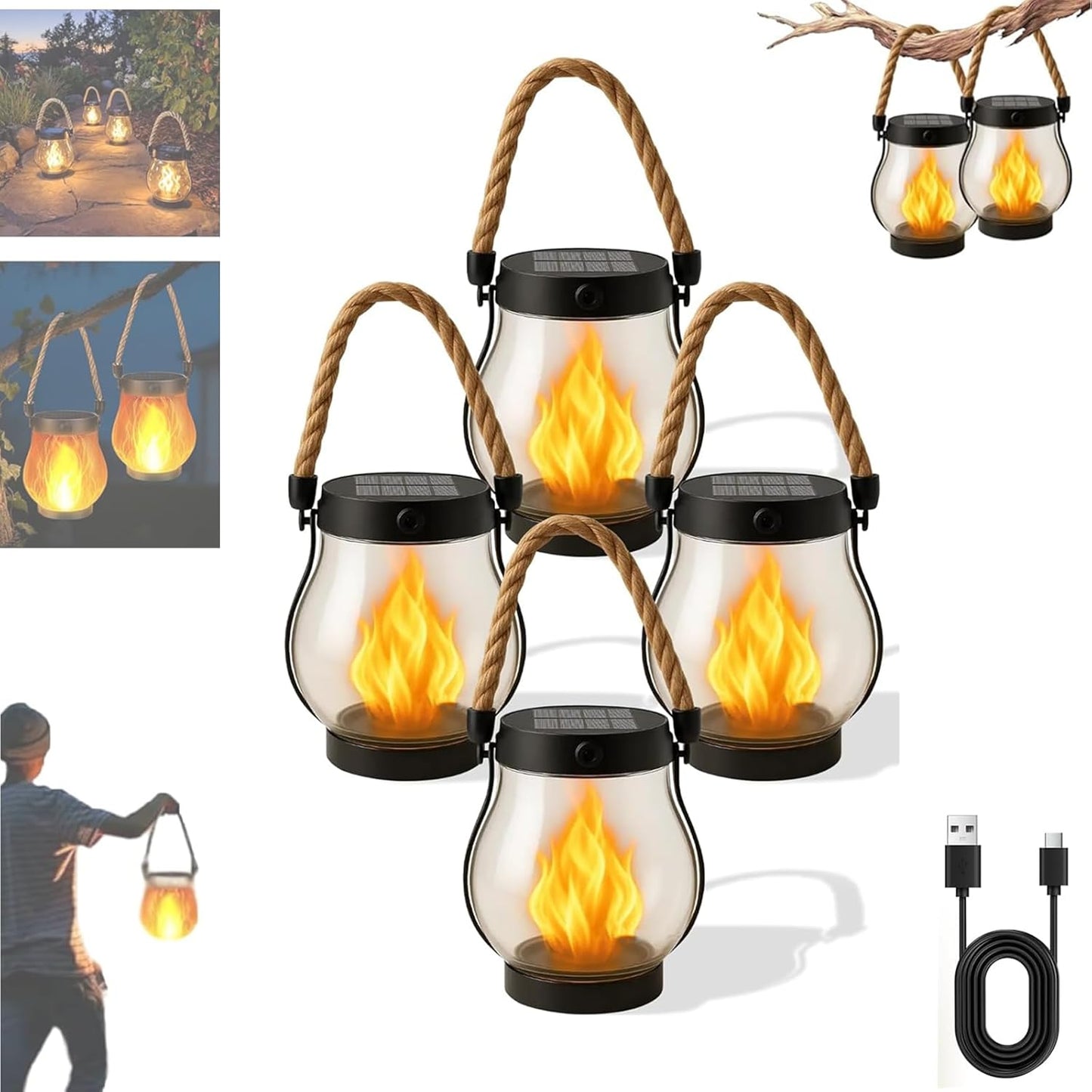 Solar Lantern Outdoor Lights