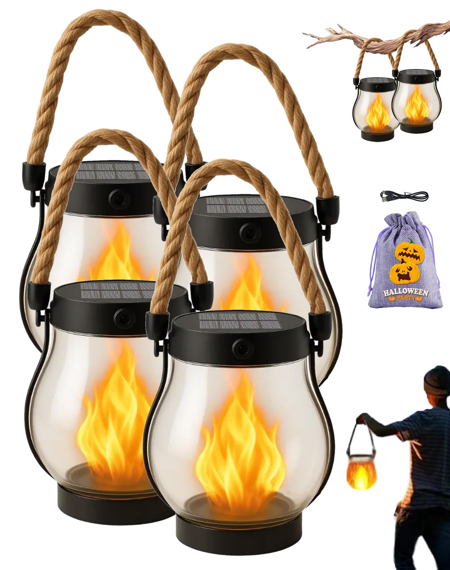 Solar Lantern Outdoor Lights