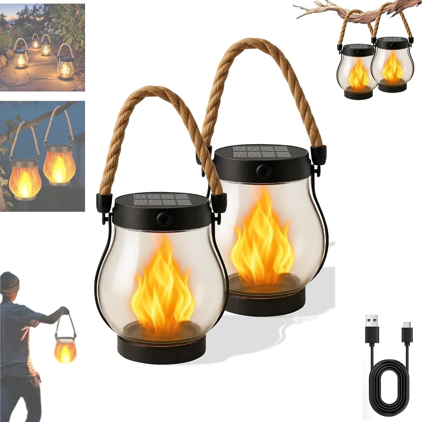 Solar Lantern Outdoor Lights