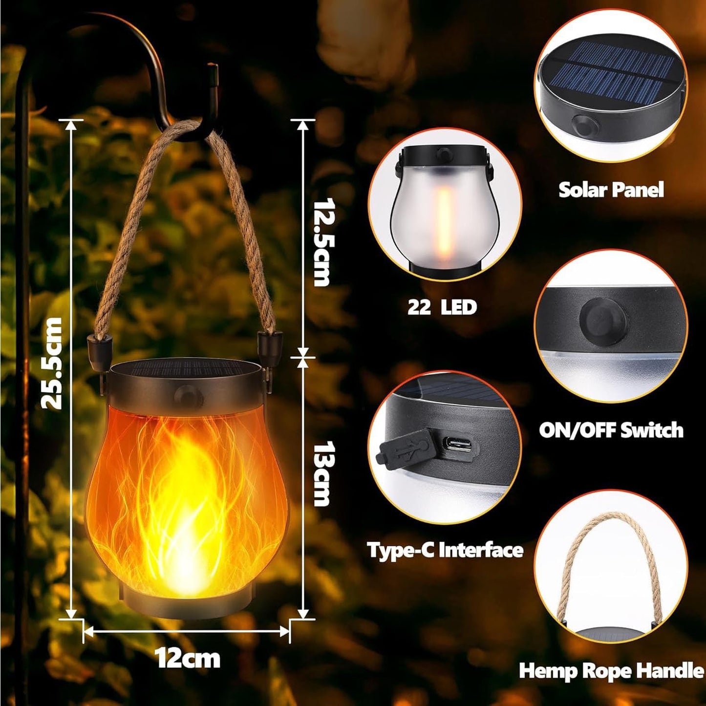 Solar Lantern Outdoor Lights