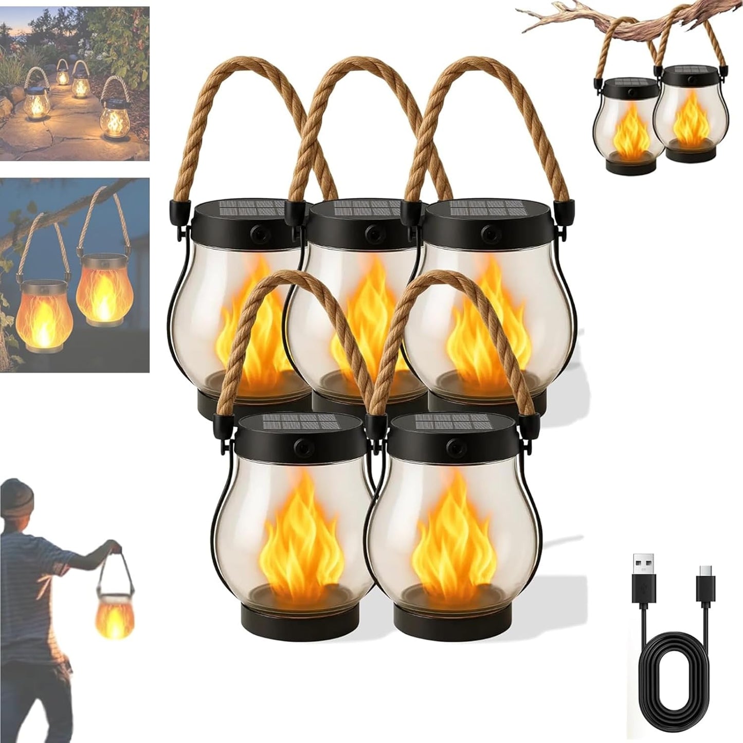 Solar Lantern Outdoor Lights