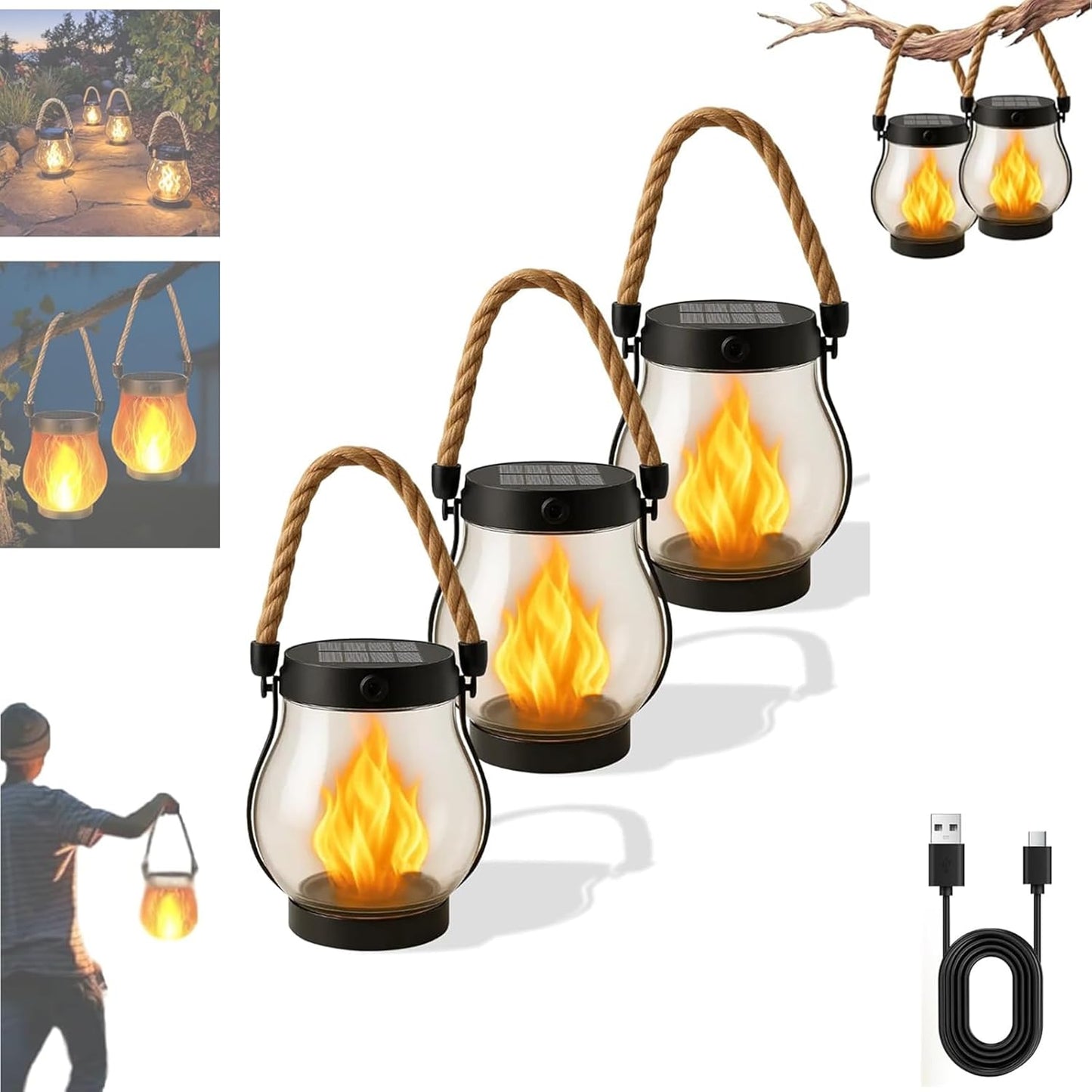 Solar Lantern Outdoor Lights