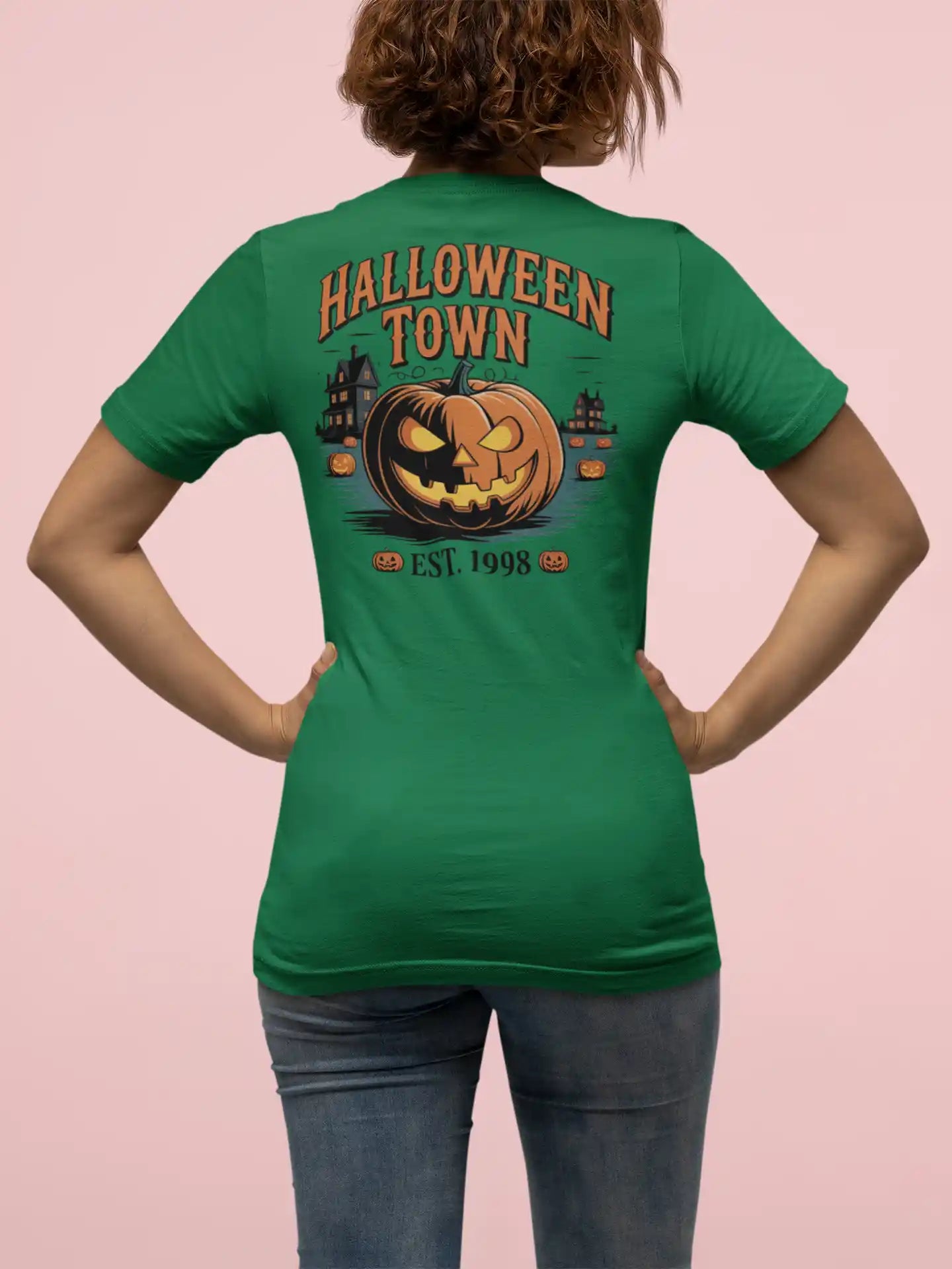 Halloween Town T-Shirt – Vintage Pumpkin Graphic – Bella Canvas 3001 – Halloween Tee – Spooky Season Shirt – Unisex S-3XL
