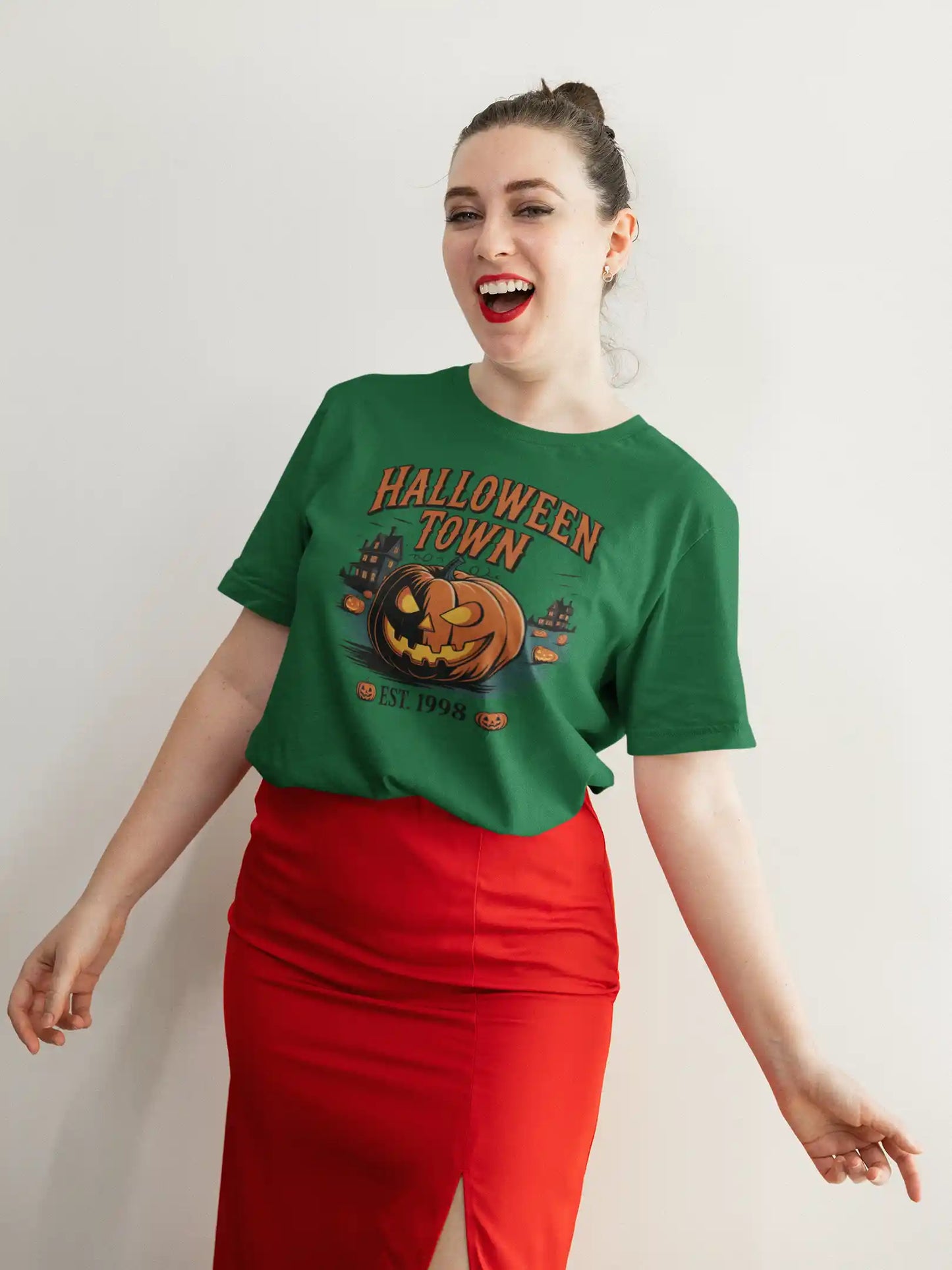 Halloween Town T-Shirt – Vintage Pumpkin Graphic – Bella Canvas 3001 – Halloween Tee – Spooky Season Shirt – Unisex S-3XL