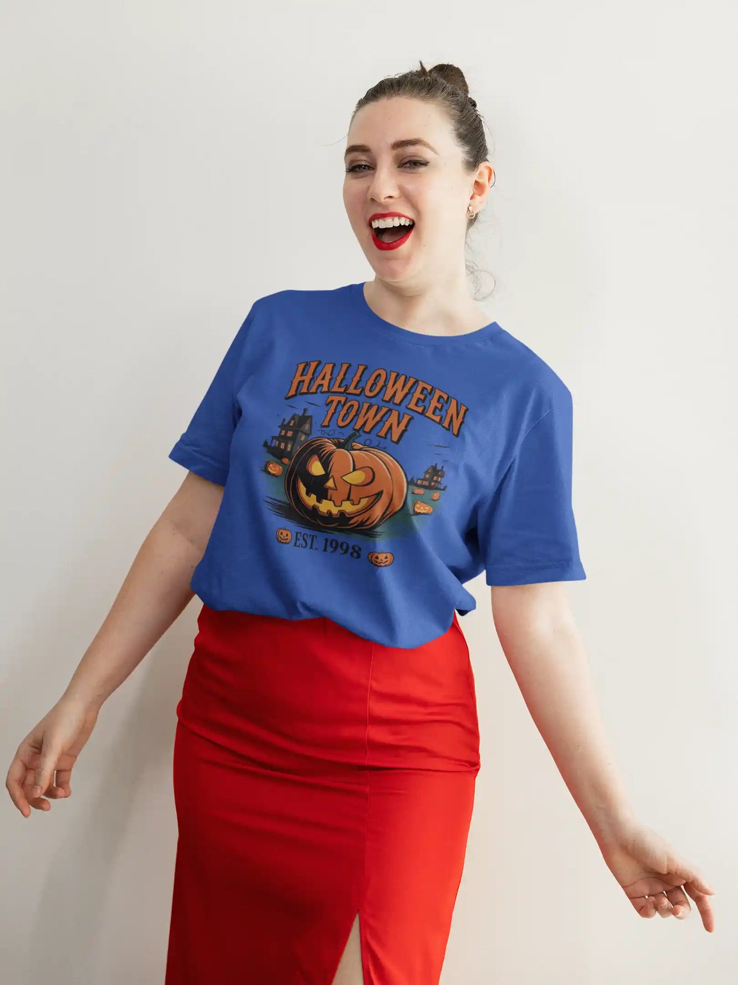 Halloween Town T-Shirt – Vintage Pumpkin Graphic – Bella Canvas 3001 – Halloween Tee – Spooky Season Shirt – Unisex S-3XL
