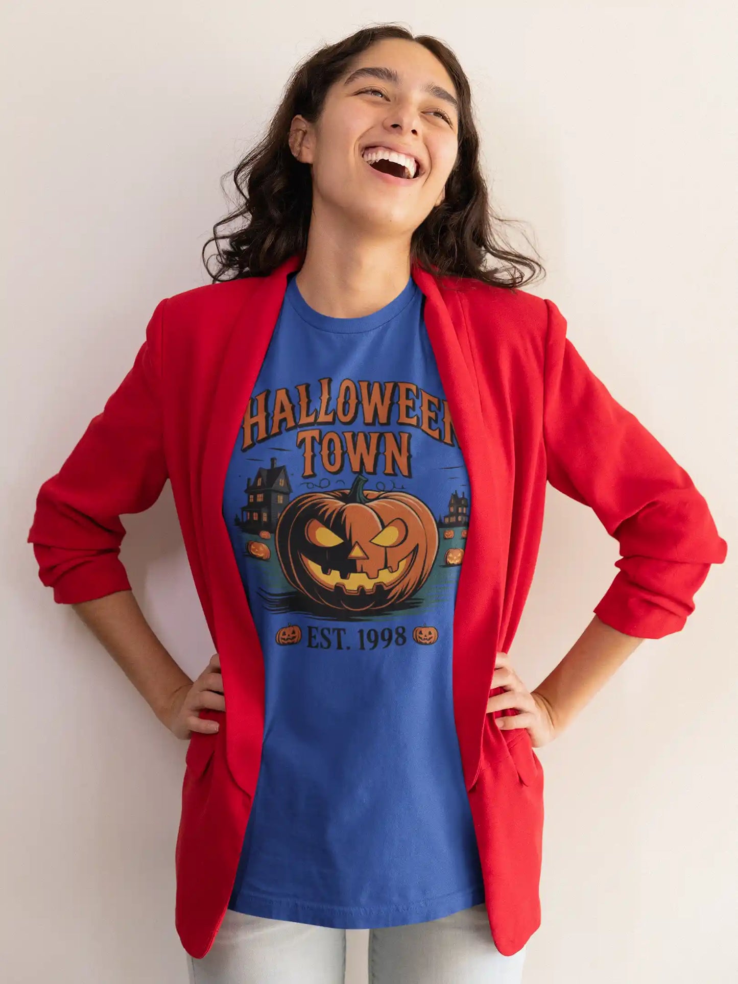 Halloween Town T-Shirt – Vintage Pumpkin Graphic – Bella Canvas 3001 – Halloween Tee – Spooky Season Shirt – Unisex S-3XL