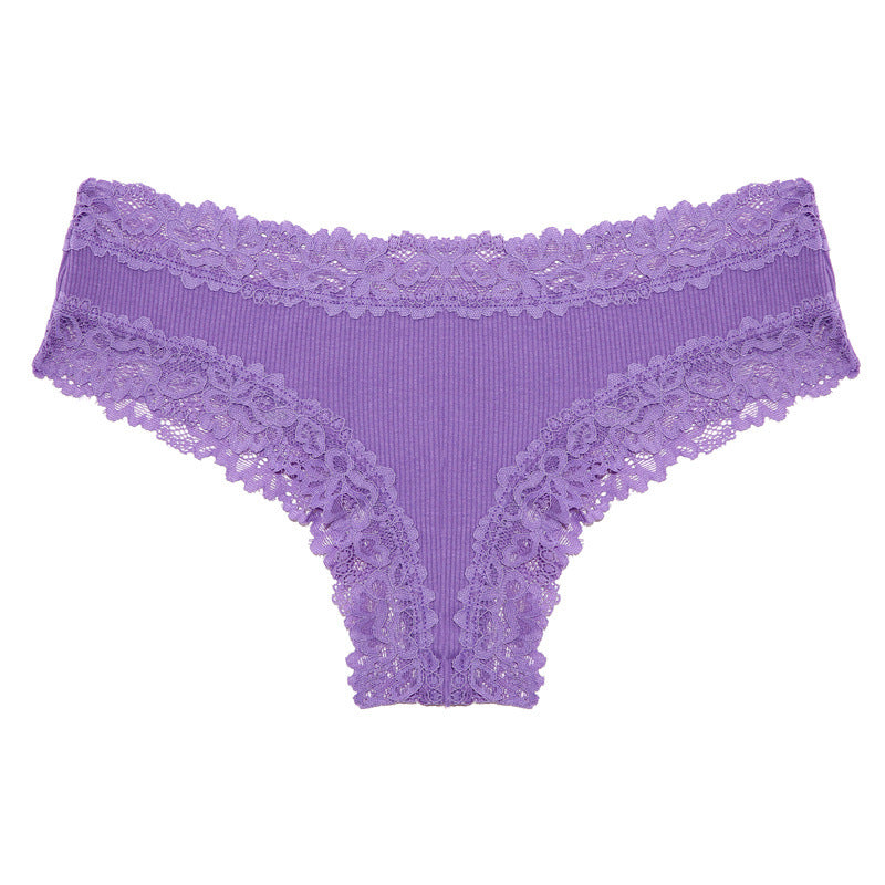 Women's cotton-lined thong underwear