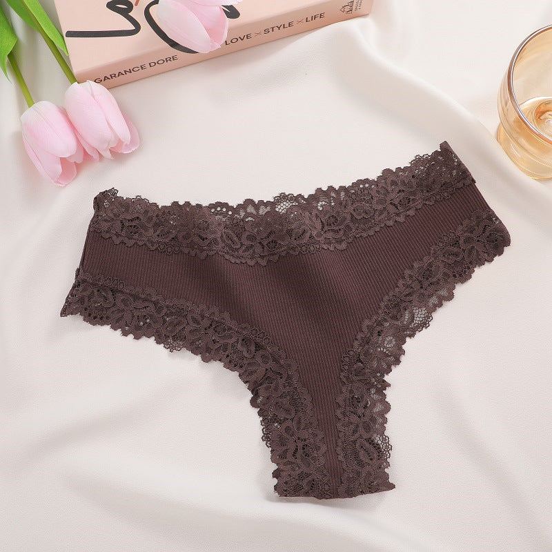 Women's cotton-lined thong underwear