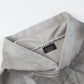 Men's gray gothic spider web graffiti print hoodie with a black brand tag.