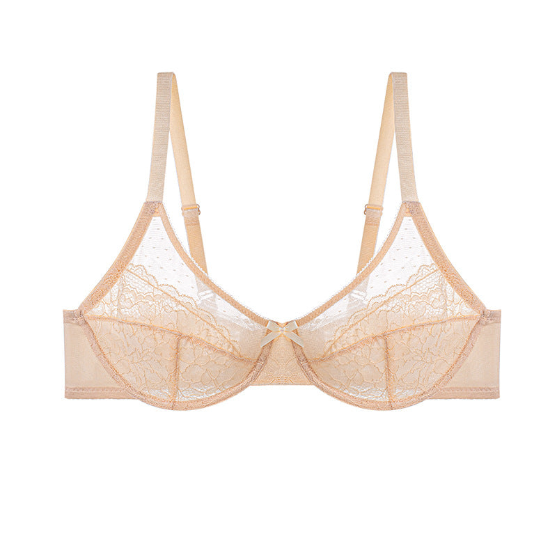 The large-sized underwear with thin mesh fabric gathers the French sexiness of the bra Skin color