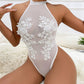 Water-soluble floral see-through hot girl slimming underwear
