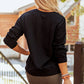 Ghost Round Neck Long Sleeve Sweatshirt in black, worn by a person from behind.