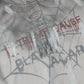 Men's gothic spider web graffiti print hoodie in gray.