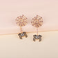 Spider Rhinestone Alloy Earrings.