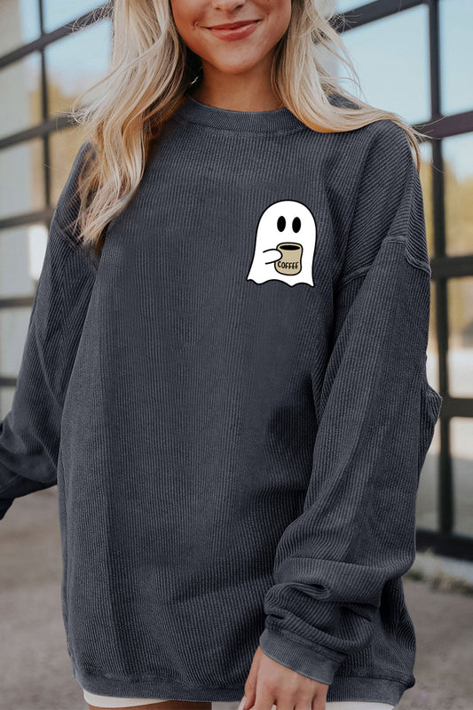 Ghost graphic drop shoulder sweatshirt.