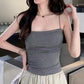 Spice Girl Sling Vest Belt Chest Pad Pleated Pure Desire Style All-match Slim Slim Slim Shoulder Strap Base Underwear for Women