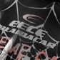 Men's Gothic Spider Web Graffiti Print Hoodie with "EECE BLAMACAR" text.