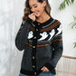 Ghost Button Up Long Sleeve Cardigan worn by a woman.
