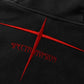 Black hoodie with red embroidered "SPECTRAVISION" text and a red cross design.