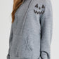 Pumpkin Face Graphic Drawstring Hoodie with Pocket