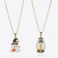 Two-piece Halloween theme necklace set with a ghost and a lantern pendant.