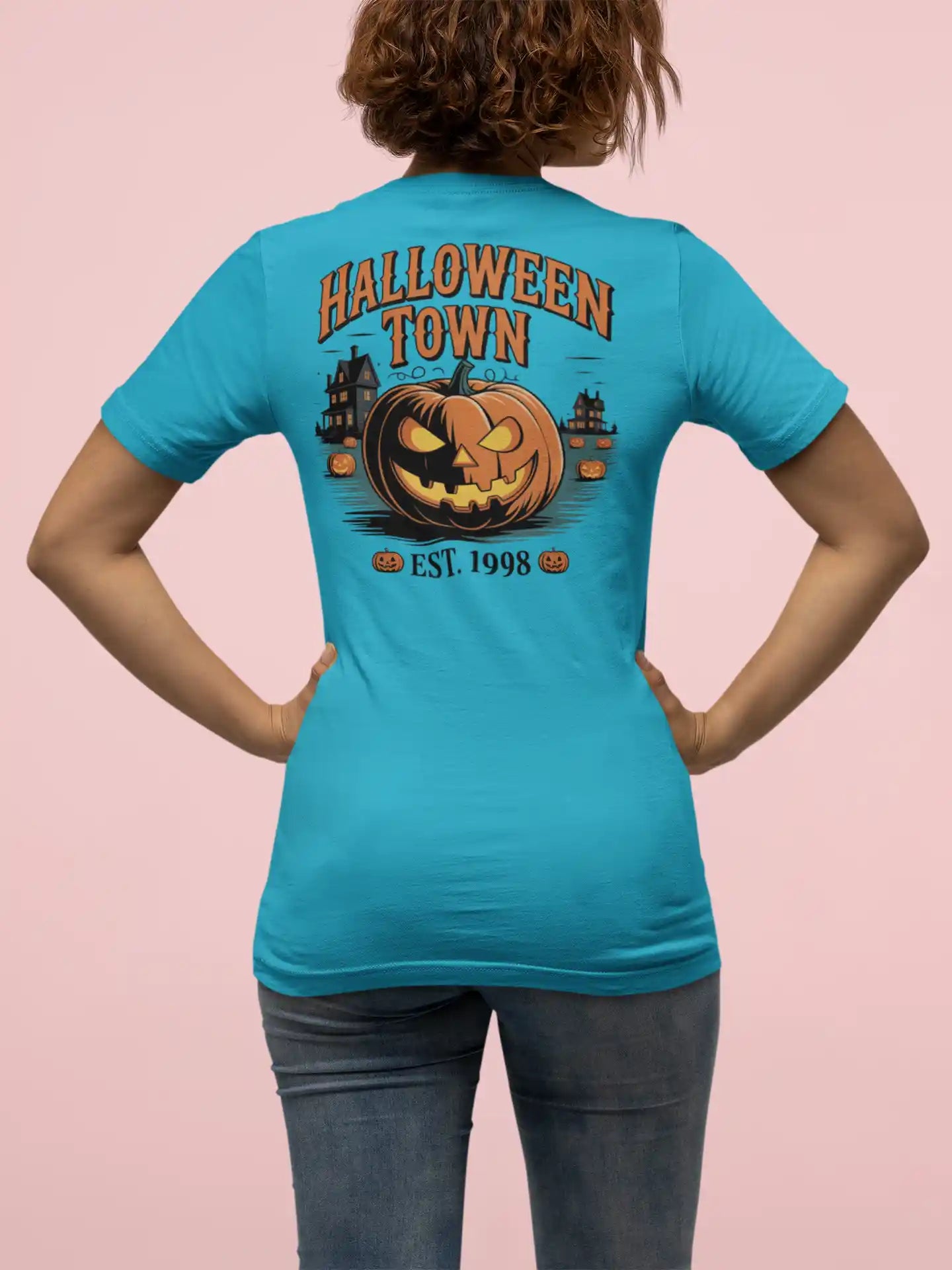 Halloween Town T-Shirt – Vintage Pumpkin Graphic – Bella Canvas 3001 – Halloween Tee – Spooky Season Shirt – Unisex S-3XL
