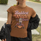 Baddest Witch in Town Retro Halloween Bella+Canvas 3001 T-Shirt – Spooky Cute Fall Tee