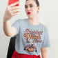 Baddest Witch in Town Retro Halloween Bella+Canvas 3001 T-Shirt – Spooky Cute Fall Tee