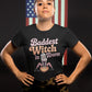Baddest Witch in Town Retro Halloween Bella+Canvas 3001 T-Shirt – Spooky Cute Fall Tee