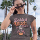 Baddest Witch in Town Retro Halloween Bella+Canvas 3001 T-Shirt – Spooky Cute Fall Tee