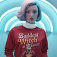 Baddest Witch in Town Retro Halloween Bella+Canvas 3501 Sweatshirt – Spooky Cute Fall Outfit
