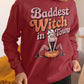 Baddest Witch in Town Retro Halloween Bella+Canvas 3501 Sweatshirt – Spooky Cute Fall Outfit