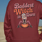 Baddest Witch in Town Retro Halloween Bella+Canvas 3501 Sweatshirt – Spooky Cute Fall Outfit