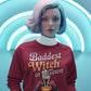 Baddest Witch in Town Retro Halloween Bella+Canvas 3501 Sweatshirt – Spooky Cute Fall Outfit