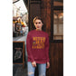 Witch Way to the Candy Halloween Sweatshirt – Bella+Canvas 3501 Unisex Pullover – Spooky Funny Fall Sweater (S–3XL, Multiple Colors)
