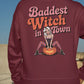 Baddest Witch in Town Retro Halloween Bella+Canvas 3501 Sweatshirt – Spooky Cute Fall Outfit