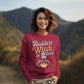 Baddest Witch in Town Retro Halloween Bella+Canvas 3501 Sweatshirt – Spooky Cute Fall Outfit