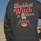 Baddest Witch in Town Retro Halloween Bella+Canvas 3501 Sweatshirt – Spooky Cute Fall Outfit