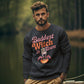 Baddest Witch in Town Retro Halloween Bella+Canvas 3501 Sweatshirt – Spooky Cute Fall Outfit