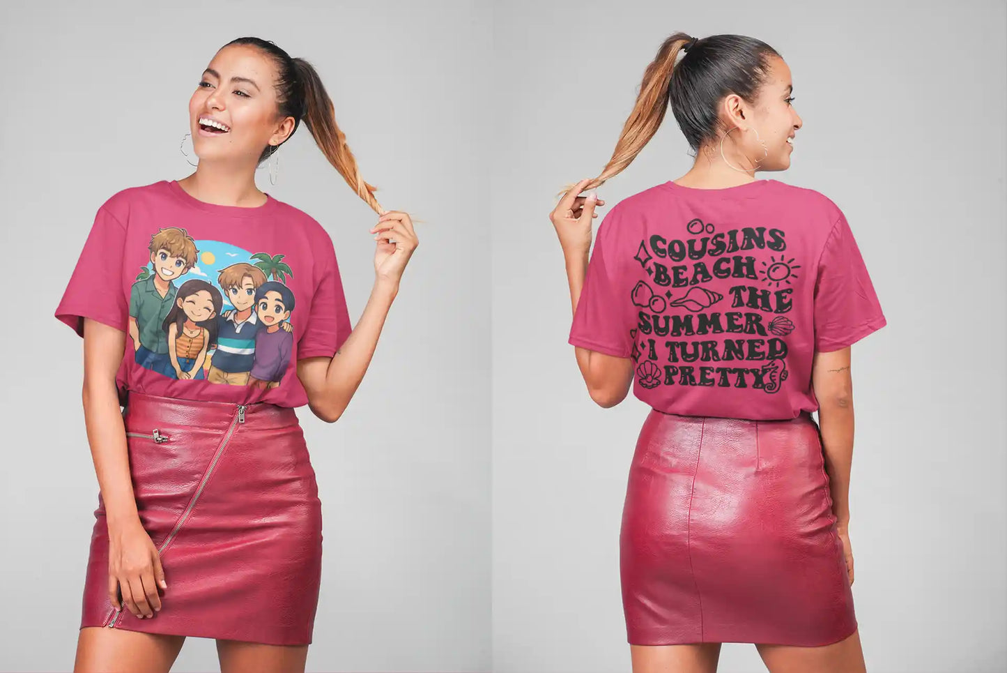 The Summer I Turned Pretty Anime T-Shirt – Belly, Conrad, Jeremiah & Steven – Bella+Canvas 3001 Short Sleeve Tee