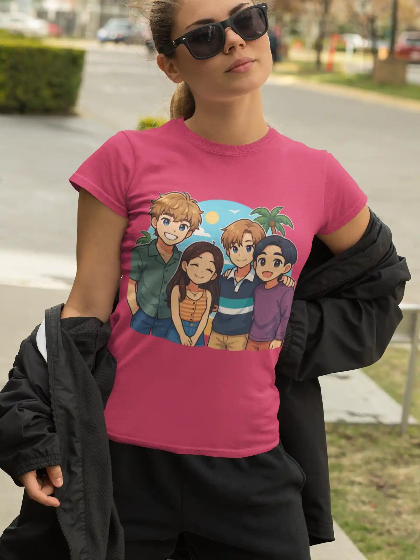 The Summer I Turned Pretty Anime T-Shirt – Belly, Conrad, Jeremiah & Steven – Bella+Canvas 3001 Short Sleeve Tee