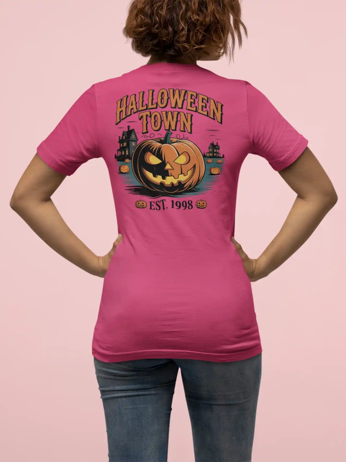 Halloween Town T-Shirt – Vintage Pumpkin Graphic – Bella Canvas 3001 – Halloween Tee – Spooky Season Shirt – Unisex S-3XL