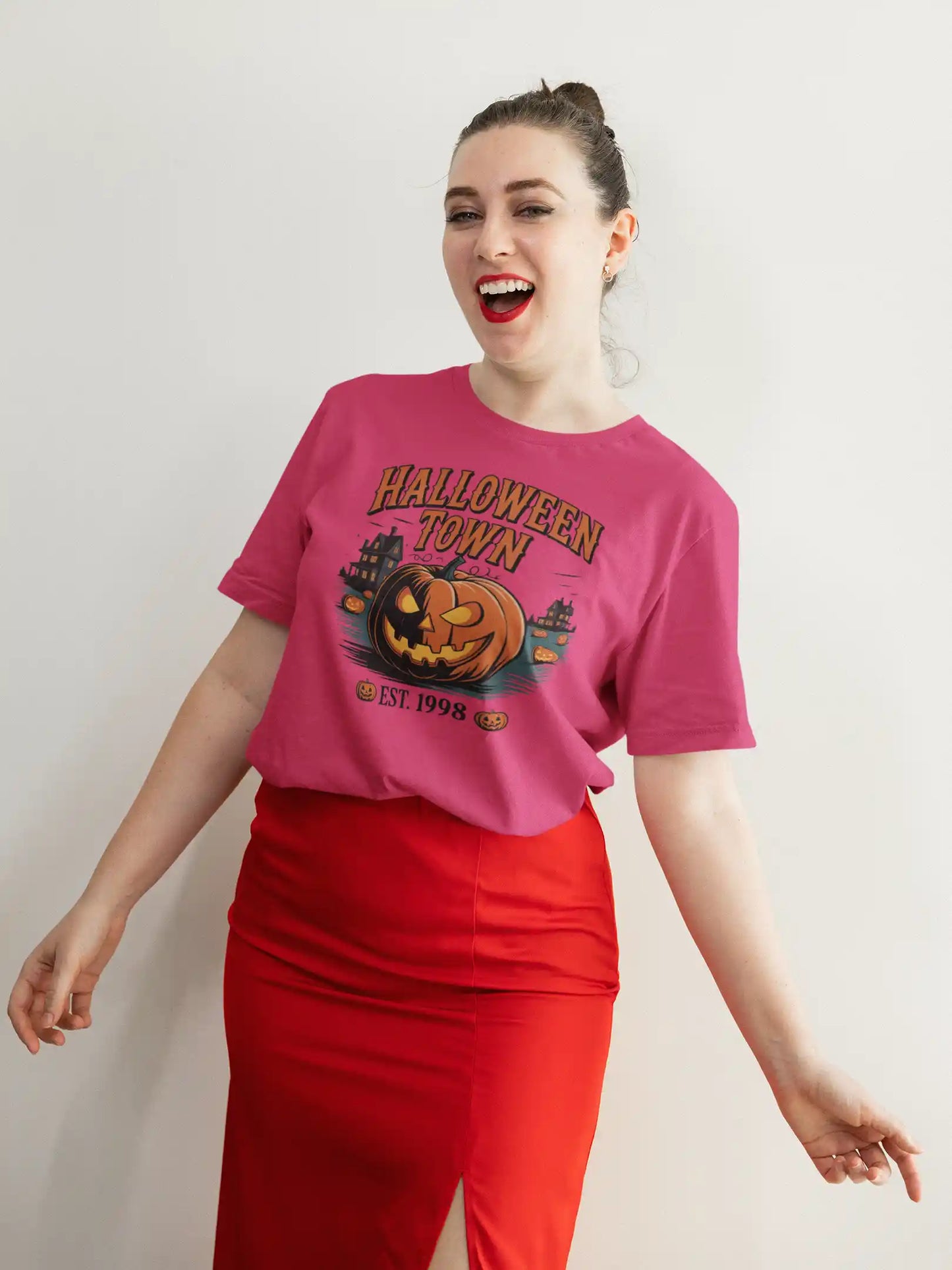 Halloween Town T-Shirt – Vintage Pumpkin Graphic – Bella Canvas 3001 – Halloween Tee – Spooky Season Shirt – Unisex S-3XL