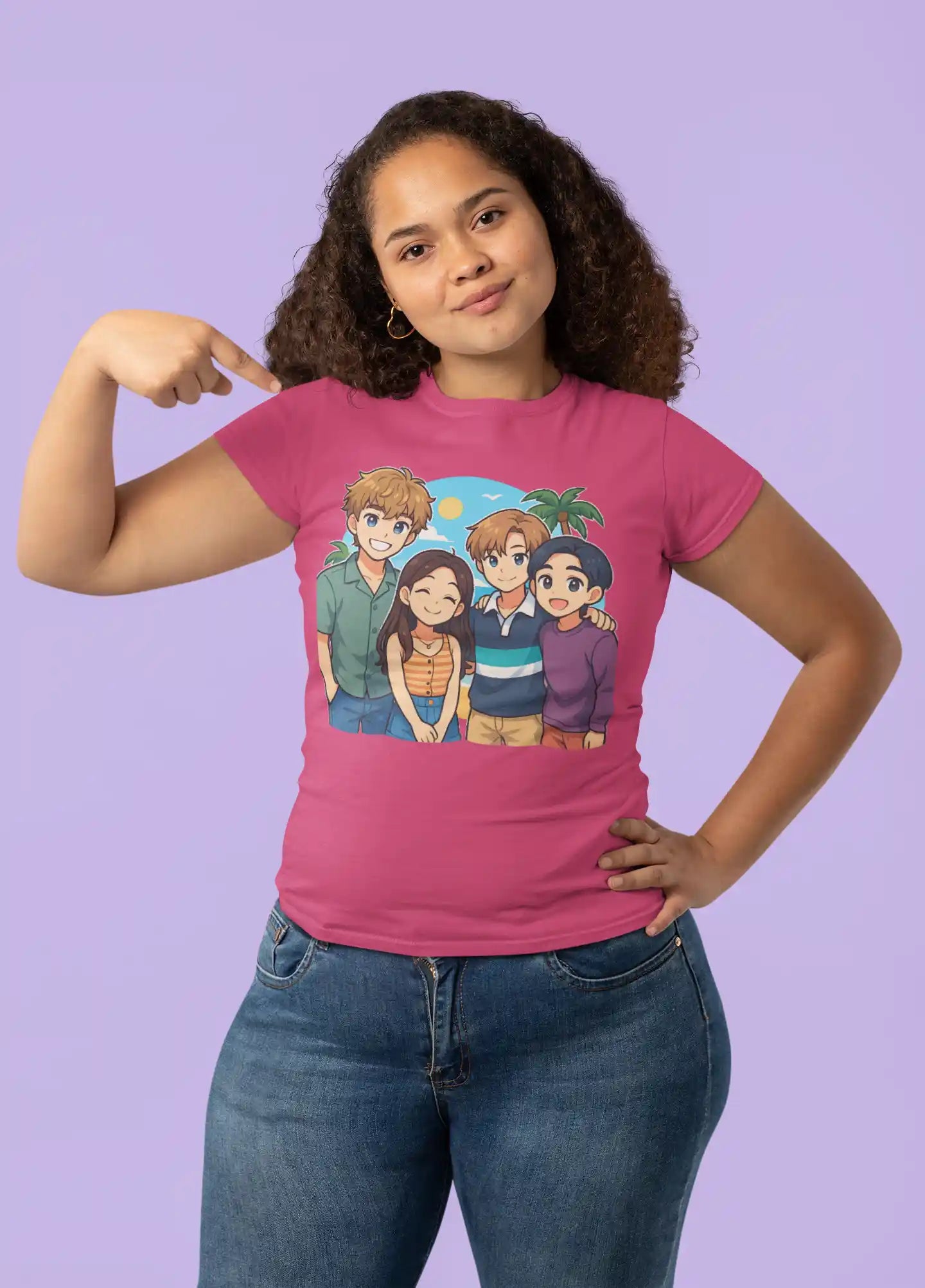 The Summer I Turned Pretty Anime T-Shirt – Belly, Conrad, Jeremiah & Steven – Bella+Canvas 3001 Short Sleeve Tee