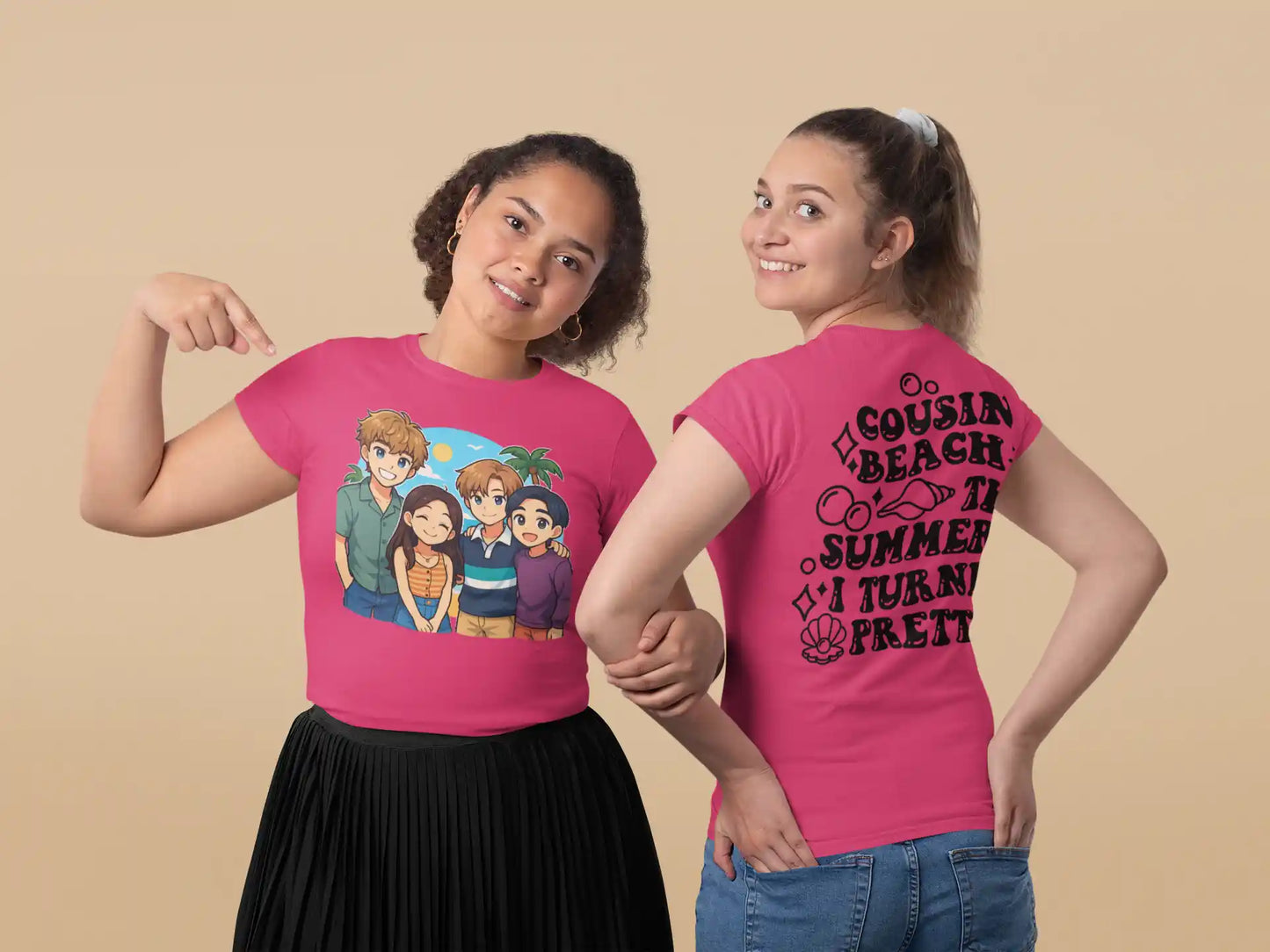 The Summer I Turned Pretty Anime T-Shirt – Belly, Conrad, Jeremiah & Steven – Bella+Canvas 3001 Short Sleeve Tee
