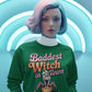 Baddest Witch in Town Retro Halloween Bella+Canvas 3501 Sweatshirt – Spooky Cute Fall Outfit