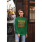 Witch Way to the Candy Halloween Sweatshirt – Bella+Canvas 3501 Unisex Pullover – Spooky Funny Fall Sweater (S–3XL, Multiple Colors)