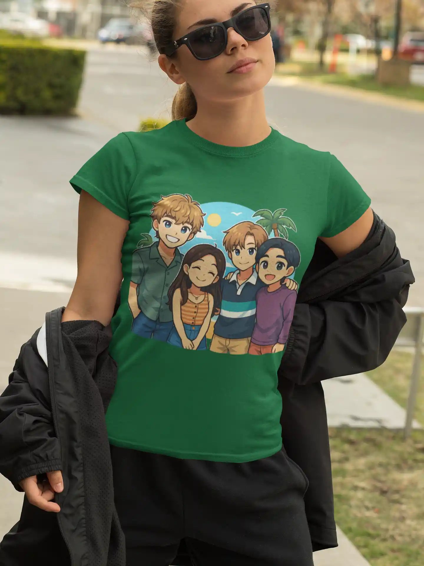 The Summer I Turned Pretty Anime T-Shirt – Belly, Conrad, Jeremiah & Steven – Bella+Canvas 3001 Short Sleeve Tee